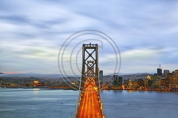 San Francisco BaY Bridge at Dusk