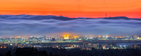 Evening fog at San Francisco Airport