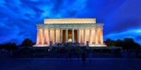 Lincoln Memorial under evening storm